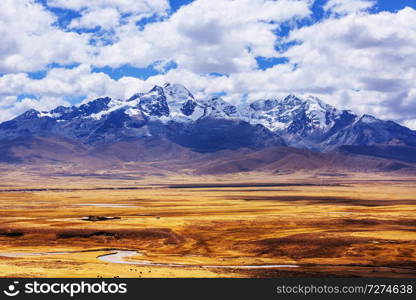 Beautiful mountains landscapes in Cordillera Huayhuash, Peru, South America