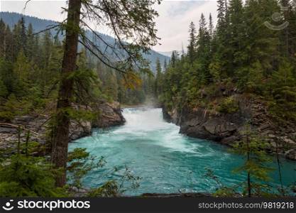 Beautiful mountains river in summer season, Canada