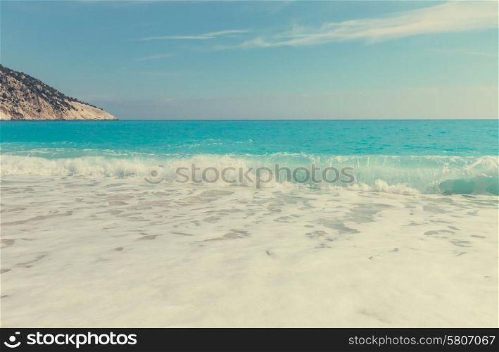 Beautiful Myrtos beach on Kefalonia island, Greece