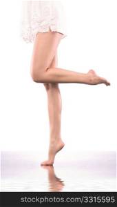 Beautiful naked slim legs