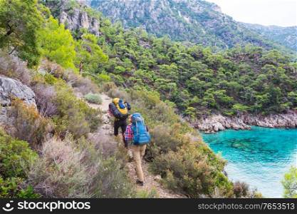 Beautiful nature landscapes in Turkey mountains. Lycian way is famous among hikers.