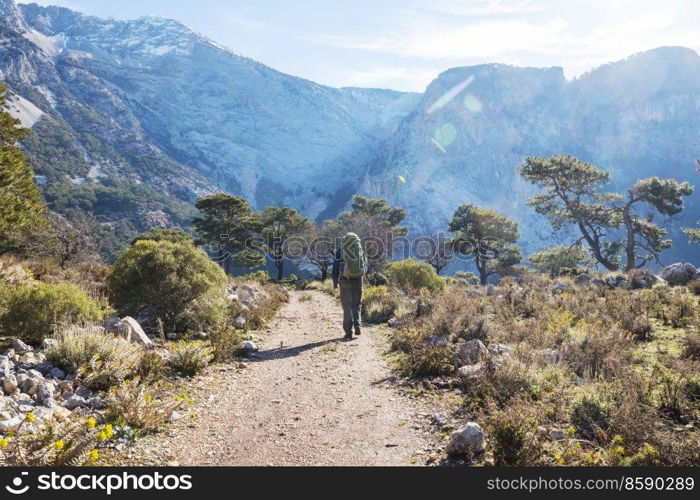 Beautiful nature landscapes in Turkey mountains.  Lycian way is famous among  hikers.