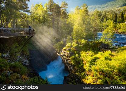 Beautiful Nature Norway. Gudbrandsjuvet is a 5 metre narrow and 20?25 metre high ravine through which the Valldola River forces itself.