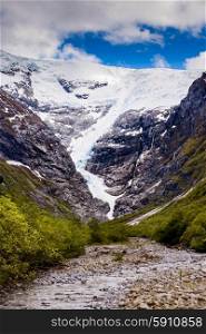 Beautiful Nature Norway natural landscape. Glacier Kjenndalsbreen