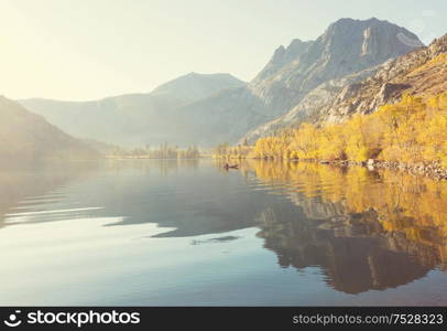 Beautiful nature scene in spring mountains. Sierra Nevada landscapes.