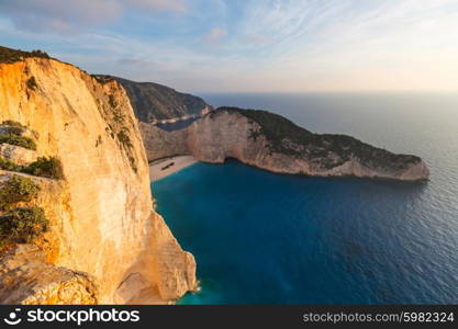 Beautiful Navagio Beach on Zakynthos Island in Greece