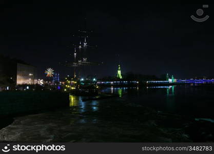 beautiful night city of Saint-Petersburg