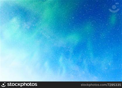 Beautiful Northern light, blue starry sky background, forces of nature, wonderful natural phenomenon, Aurora Australis, Iceland