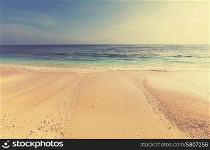 Beautiful ocean beach,instagram filter