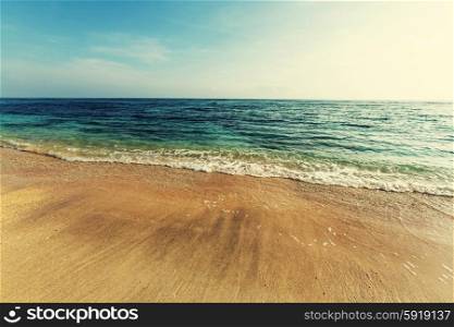 Beautiful ocean beach, instagram filter