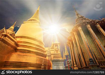 beautiful of grand palace one of most popular traveling destination in bangkok thailand