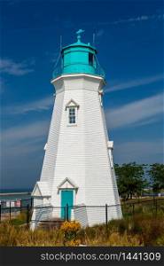 Beautiful old lighthouse at Port Dalhousie Harbour, St. Catharines, Ontario, Canada. Beautiful lighthouse at Port Dalhousie Harbour, Ontario, Canada