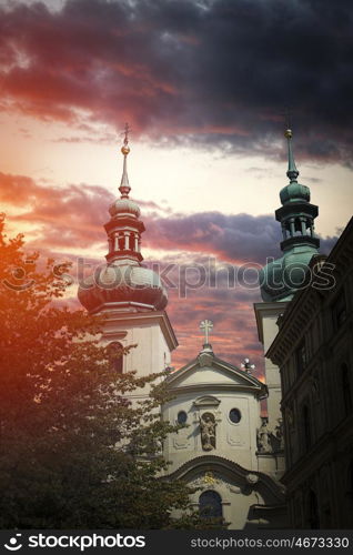 beautiful old streets of Prague. Czech Republic. beautiful old streets of Prague.