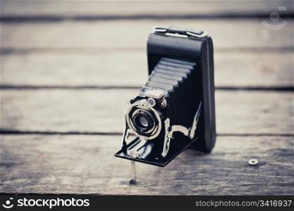 Beautiful old vintage folding camera
