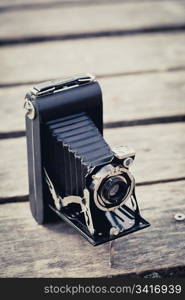 Beautiful old vintage folding camera