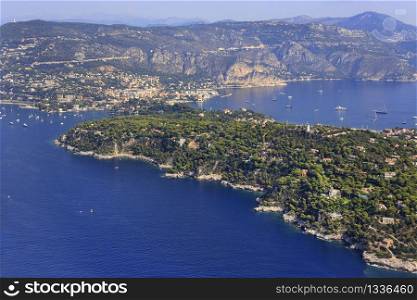 Beautiful panorama of Saint Jean Cape Ferrat, French Riviera, France