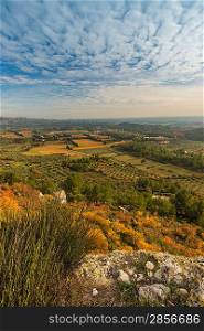 Beautiful panoramic view at Les Baux-de-Provence, France
