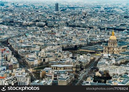 Beautiful panoramic view of Paris