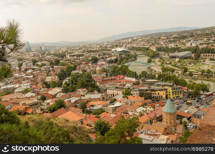 Beautiful panoramic view of Tbilisi in Georgia