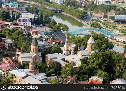 Beautiful panoramic view of Tbilisi in Georgia