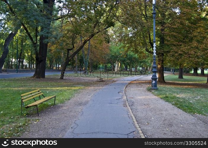 beautiful park on margaret island in Budapest