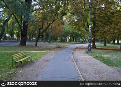 beautiful park on margaret island in Budapest