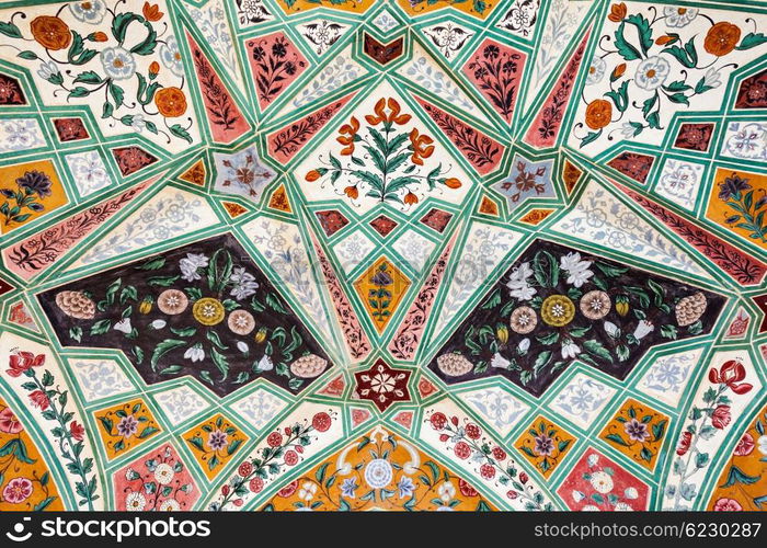 Beautiful pattern on the palace wall, Jaipur, India