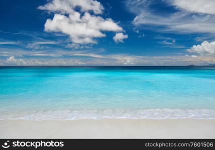 Beautiful Petite Anse beach at Mahe, Seychelles