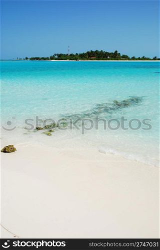 beautiful photo of a maldivian island with a great waterview