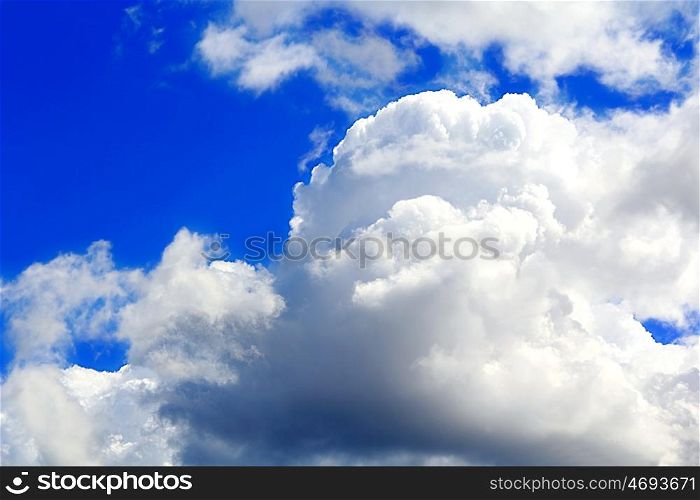 Beautiful picture with summer blue cloudiness sky