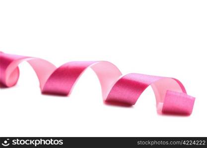 beautiful pink ribbon isolated