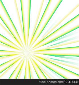 beautiful rays background design. beautiful green and yellow vector rays background design