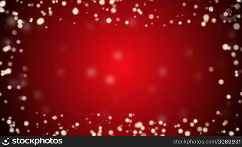 Beautiful red christmas background with bubbles