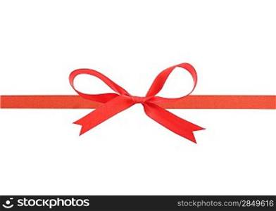 Beautiful red ribbon and bow