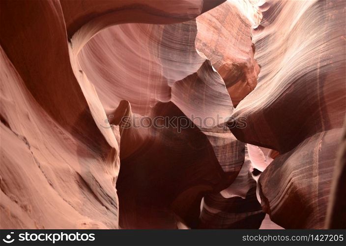 Beautiful red rock canyon carved out of the sandstone.