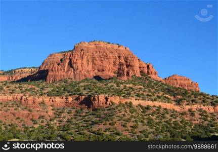 Beautiful red rock under blue skies in Sedona Arizona.