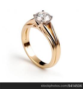 beautiful ring design. wedding enga≥ment rings with diamonds on isolate white background. 