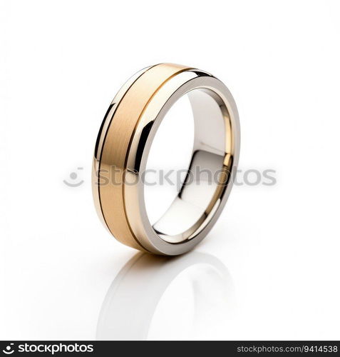 beautiful ring design. wedding engagement rings with diamonds on isolate white background. 