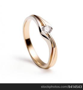 beautiful ring design. wedding engagement rings with diamonds on isolate white background. 