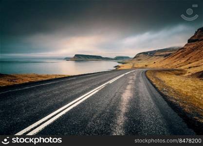 Beautiful road in the incredible landscapes of Iceland9