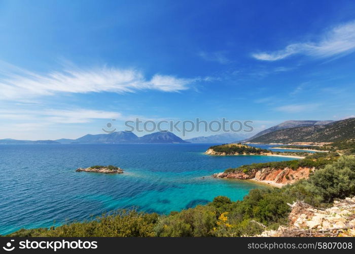 Beautiful rocky coastline in Greece