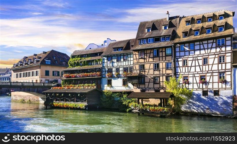 "Beautiful romantic old town of Strasbourg - "Petitt France". Alsace. France travel - Strasbourg"