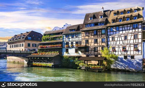 "Beautiful romantic old town of Strasbourg - "Petitt France". Alsace. France travel - Strasbourg"