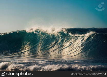 Beautiful scary waves 3d illustrated