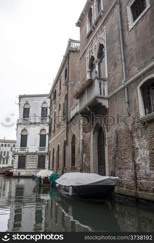 Beautiful Scene of an Alley in Venice, Italy