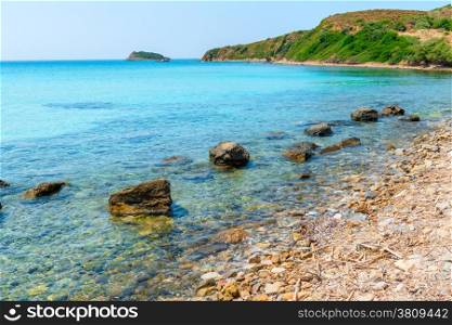 beautiful scenic coast of the Aegean Sea