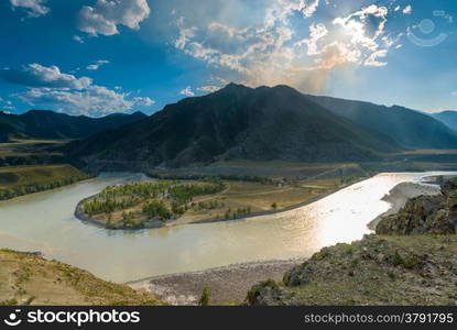 beautiful scenic landscape of the Altai Mountains