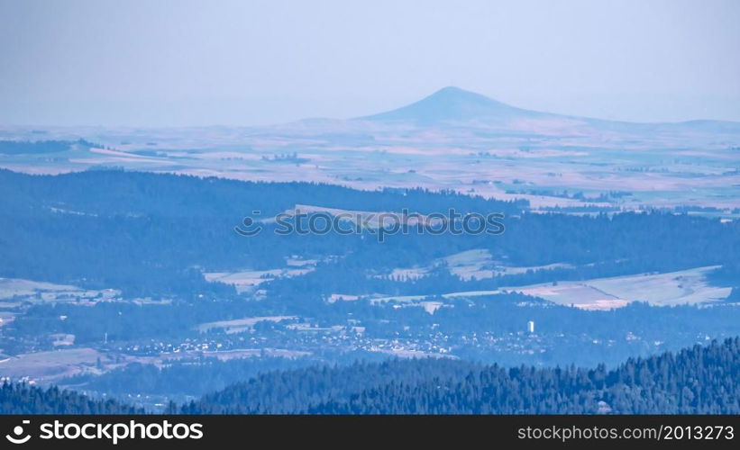 Beautiful scenic nature views at spokane mountain in washington state