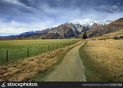 beautiful scenic of castle hill in arthur&rsquo;s pass national park most popular traveling destination in new zealand