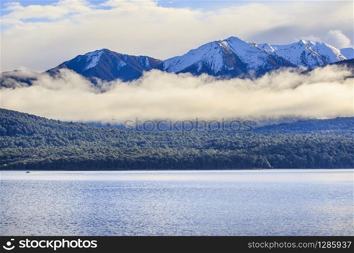 beautiful scenic of lake te anau most popular traveling destination in south island new zealand